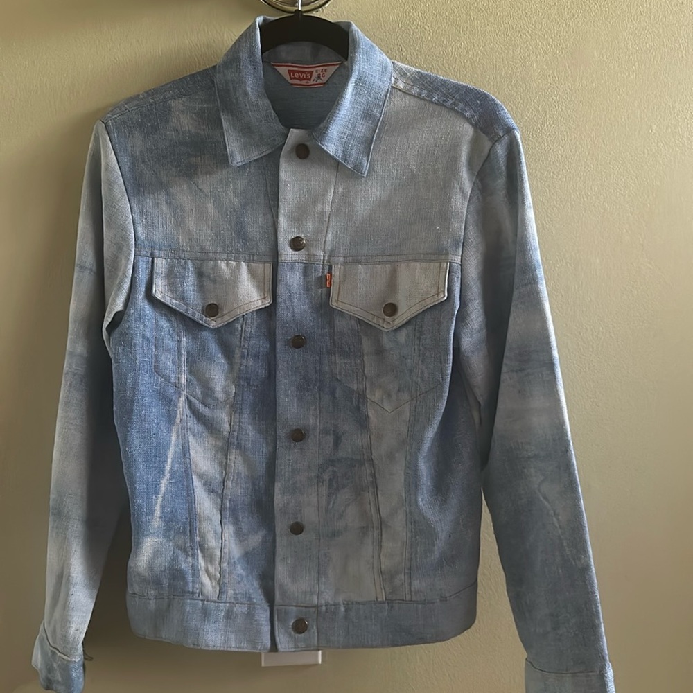Vintage Levi's Orange Tab Natural Dyed Linen Trucker Jacket